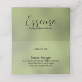 Schimmerndes, hellgrünes, modernes Ambiente Treuekarte (Innenseite Aufgefaltet)