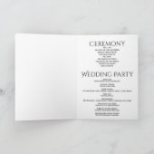 Schimmerndes Hochzeitsprogramm für Glitzern Programm (Innenseite)