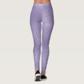Schimmerndes Lila Glasdesign Leggings (Rückseite)
