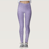 Schimmerndes Lila Glasdesign Leggings (Vorderseite)