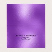 Schimmerndes Lila, modernes Umfeld Visitenkarten (Außenseite Aufgefaltet)