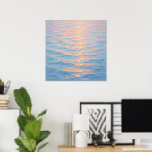 Schimmerndes Meer - Pastell-Malstil-Kunst Poster (Heimbüro)