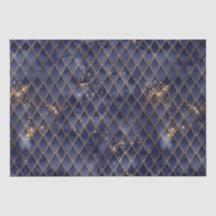Schimmerndes Navy- & Gold-Sparkel-Drachenschuppen Seidenpapier