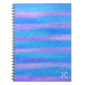 Schimmerndes, riesendiges Streifen Türkisfarbenes  Notizblock (Vorderseite)