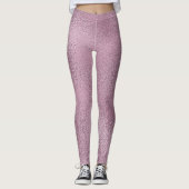 Schimmerndes rosa Glasdesign Leggings (Vorderseite)