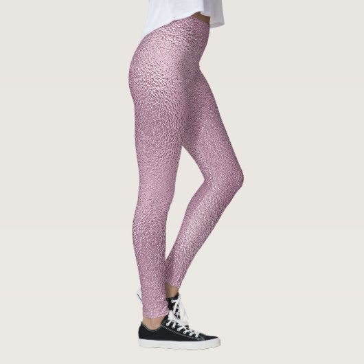 Schimmerndes rosa Glasdesign Leggings (Rechts)