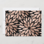 Schimmerndes Rose Gold Dahlias Brautparty Einladung (Rückseite)