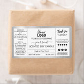 Schimmerndes Silber Tinte Scented Soy Candle Label (Insitu)