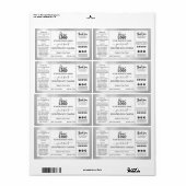 Schimmerndes Silber Tinte Scented Soy Candle Label (Vorne)