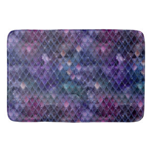 Schimmerndes violettes Ombre & Glitzer-Drachenschu Badematte