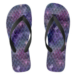 Schimmerndes violettes Ombre & Glitzer-Drachenschu Badesandalen