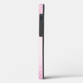 Schimmerrosa Glitzer Staub Case-Mate iPhone Hülle (Rückseite / Links)