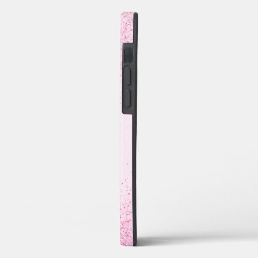 Schimmerrosa Glitzer Staub Case-Mate iPhone Hülle (Rückseite / Links)