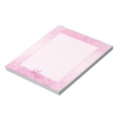 Schimmerrosa Glitzer Staub Notizblock (Rotiert)