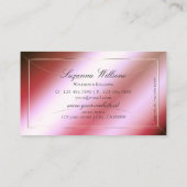 Schimmerrosa Grün Ombre Goldene Dekoration Luxus Visitenkarte (Rückseite)