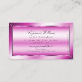 Schimmerrosa mit Beruflichem Dekor Visitenkarte (Rückseite)