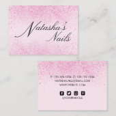 Schimmerrosa Pulverstaub Visitenkarte (Vorne/Hinten)