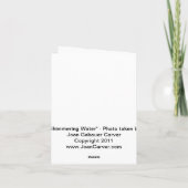 "Schimmerwasser" - Notecard Karte (Rückseite)