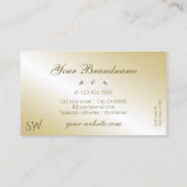 Schimmery Light Golden Sparkling Diamonds Initiale Visitenkarte (Rückseite)