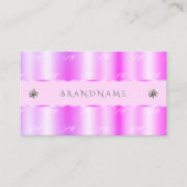 Schimmery Light Pink Sparkling Diamonds Monogram Visitenkarte (Vorderseite)
