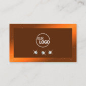 Schimmery Orange Brown Sparkling Diamonds mit Logo Visitenkarte (Vorderseite)