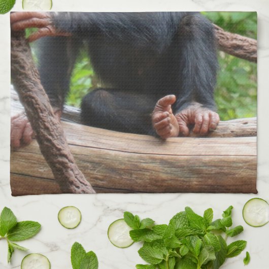 Schimpanse 001 geschirrtuch (Gefaltet)