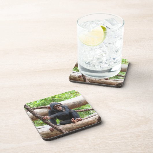 Schimpanse 001 getränkeuntersetzer (Rechte Seite)