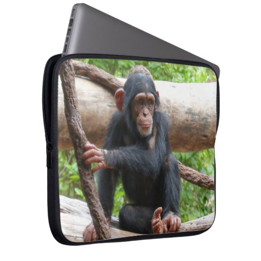 Schimpanse 001 laptopschutzhülle (Vorne Rechts)