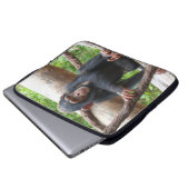 Schimpanse 001 laptopschutzhülle (Vorne Knopf)