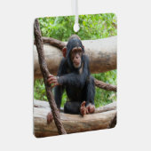 Schimpanse 001 ornament aus metall (Vorderseite Rechts)