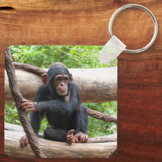 Schimpanse 001 schlüsselanhänger (Rückseite)