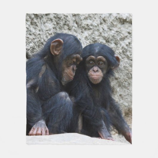 Schimpanse 002 fleecedecke (Vorderseite)