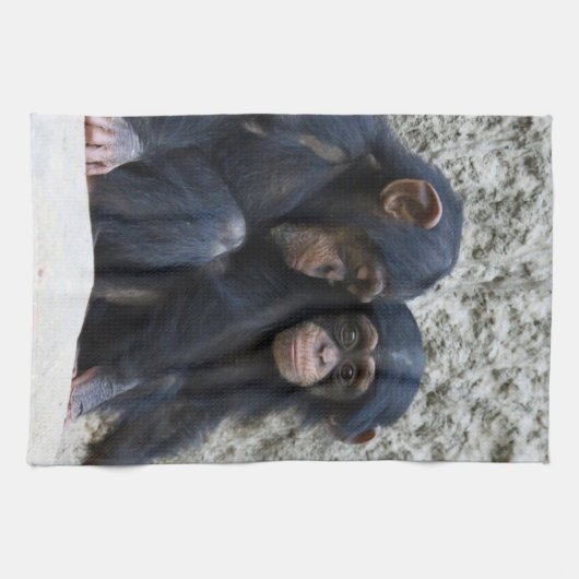 Schimpanse 002 geschirrtuch (Horizontal)