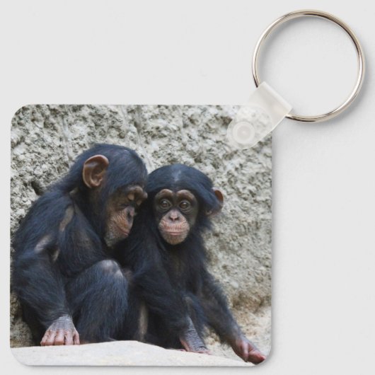 Schimpanse 002 schlüsselanhänger (Rückseite)