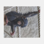 Schimpanse 017 fleecedecke (Vorderseite (Horizontal))