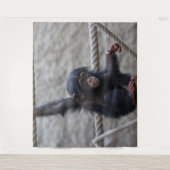 Schimpanse 017 wandteppich (Vorderseite)