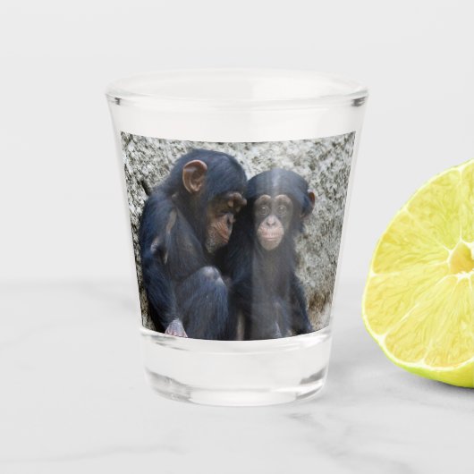 Schimpanse 022 schnapsglas (Vorderseite)