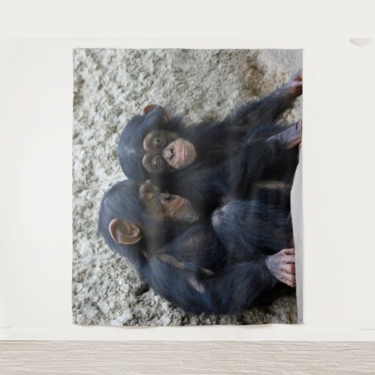 Schimpanse 022 wandteppich (Vorderseite)