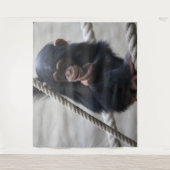 Schimpanse 030 wandteppich (Vorderseite)