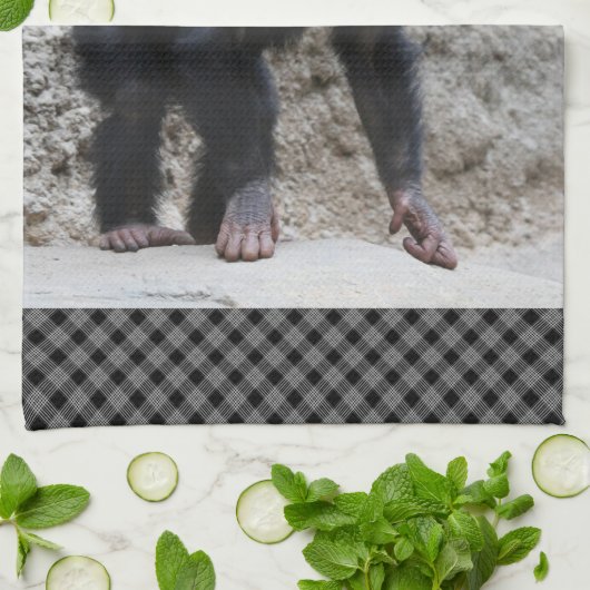 Schimpanse 031 geschirrtuch (Gefaltet)