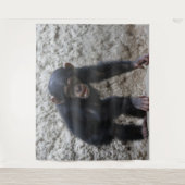 Schimpanse 031 wandteppich (Vorderseite)