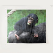 Schimpanse 032 wandteppich (Vorderseite (Horizontal))