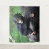 Schimpanse 032 wandteppich (Vorderseite)