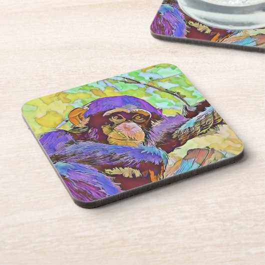 Schimpanse 3 getränkeuntersetzer (Linke Seite)