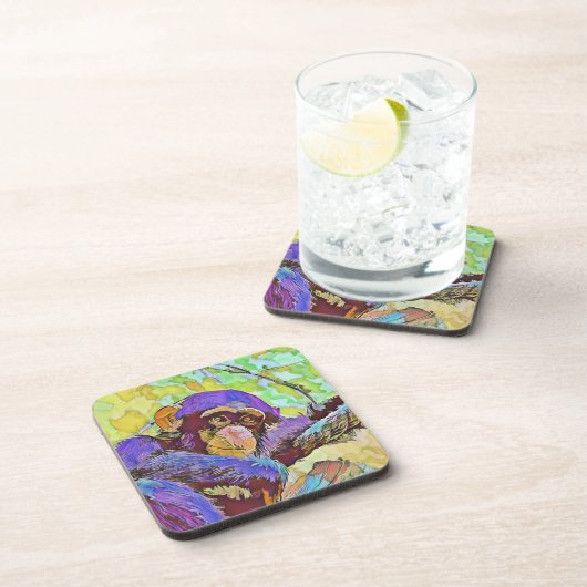 Schimpanse 3 getränkeuntersetzer (Rechte Seite)