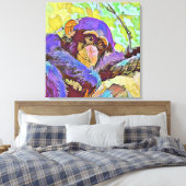 Schimpanse 3 leinwanddruck (Insitu (Schlafzimmer))