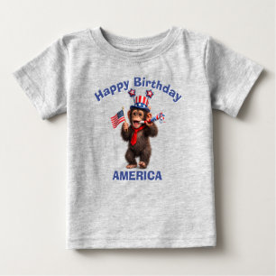 Schimpanse (5p) Patriotisches Kinder-T-Shirt Baby T-shirt