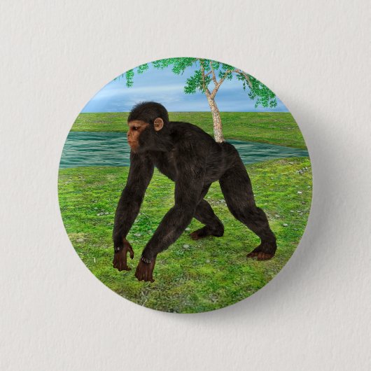 Schimpanse Button (Vorderseite)