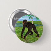 Schimpanse Button (Vorne & Hinten)