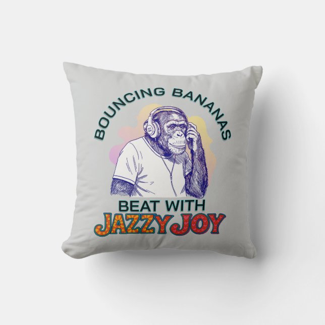 Schimpanse - ein guter Zuhörer Kissen (Vorderseite)